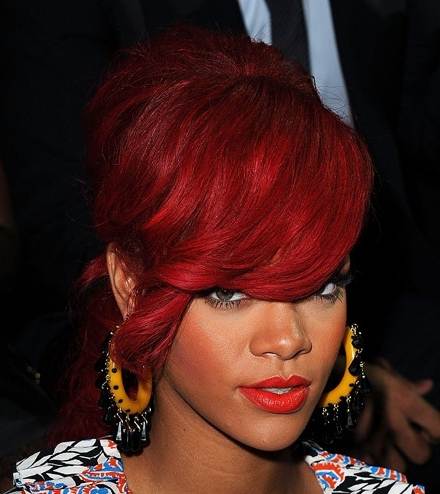 rihanna red hairstyles 2010. Rihanna red hairstyle October