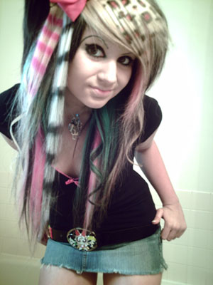 emo hairstyles for girls with long hair. teenagers uk haircut girls
