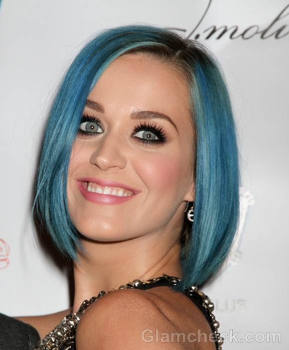 Katy Perry candy blue hair color