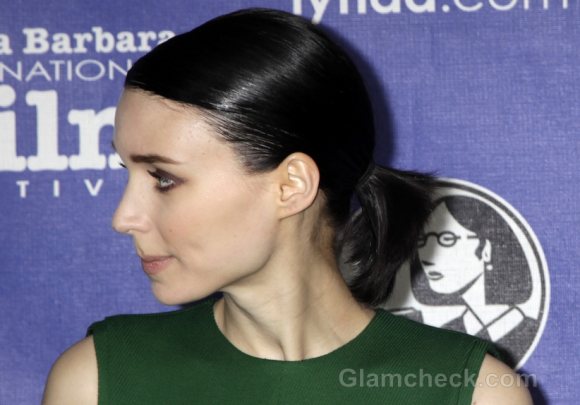 Rooney Mara Wears Slicked Back Low Ponytail to Film Festival